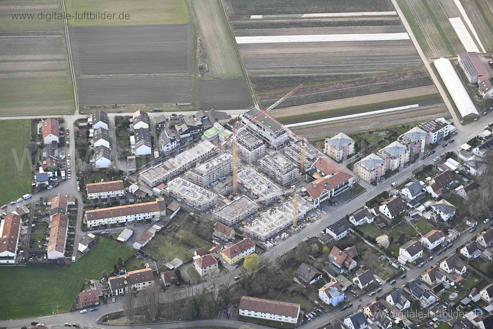 Luftaufnahme Baustelle Fuchsgärten in Nürnberg | Mittelfranken, Bayern