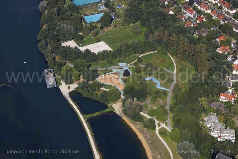 Luftaufnahme Bewegungspark am Wöhrder See in Nürnberg | Mittelfranken, Bayern
