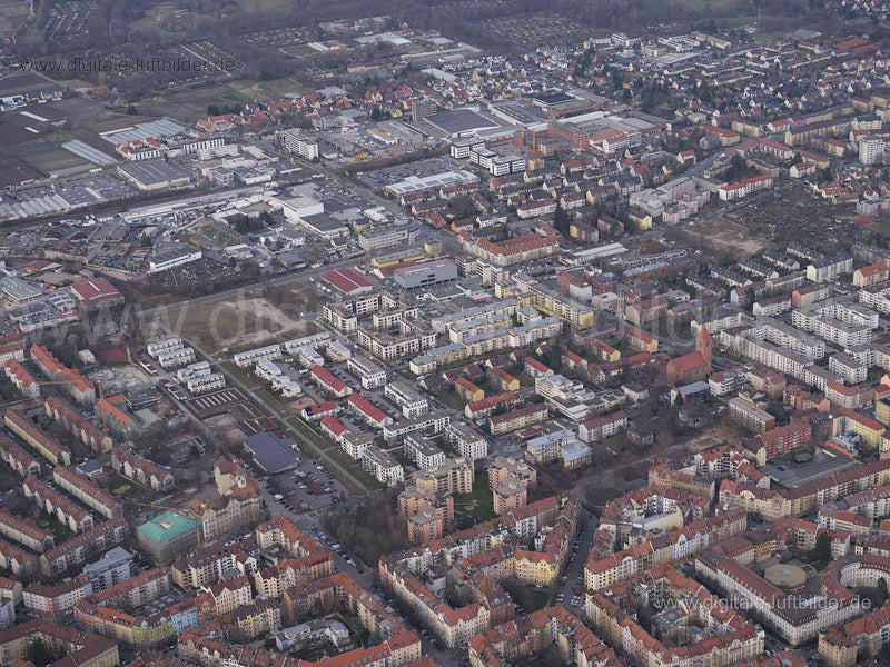 Luftaufnahme ehem. Nordbahnhof in Nürnberg | Mittelfranken, Bayern