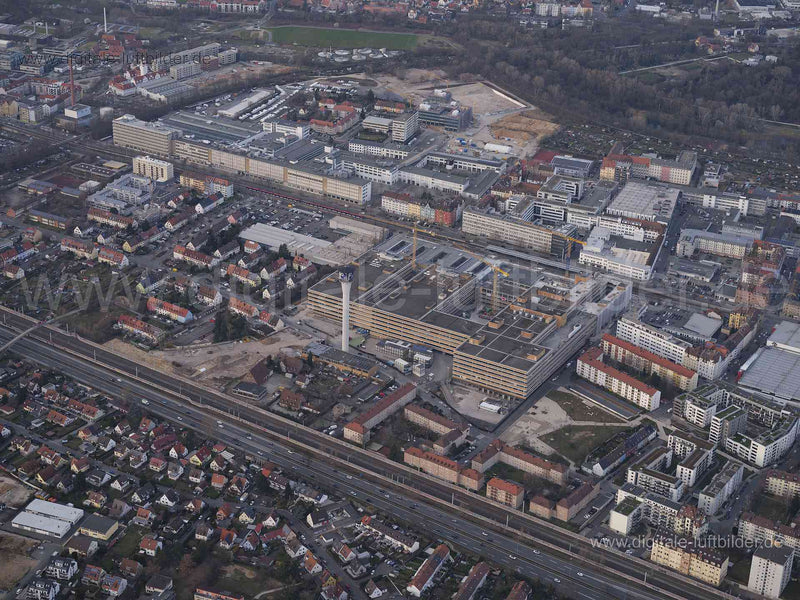 Luftaufnahme ehem. Quelleareal in Nürnberg | Mittelfranken, Bayern