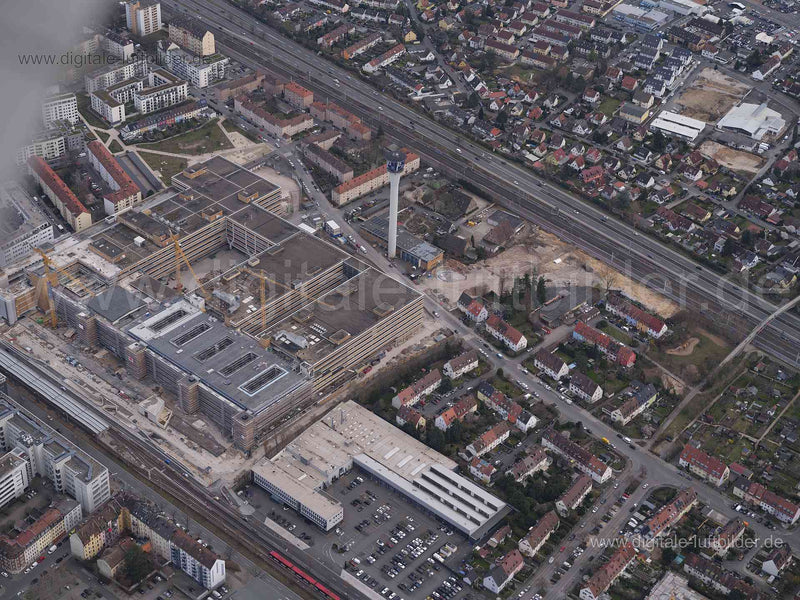 Luftaufnahme ehem. Quelleareal in Nürnberg | Mittelfranken, Bayern