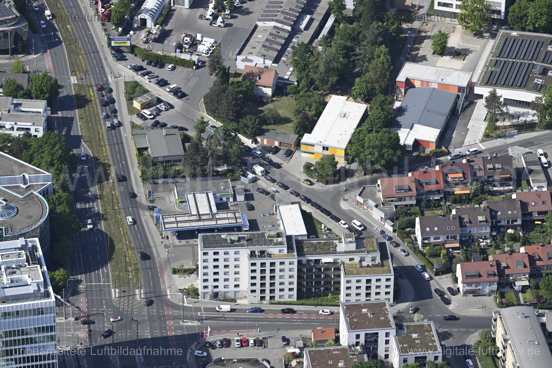 Luftaufnahme Erlanger Straße in Nürnberg | Mittelfranken, Bayern