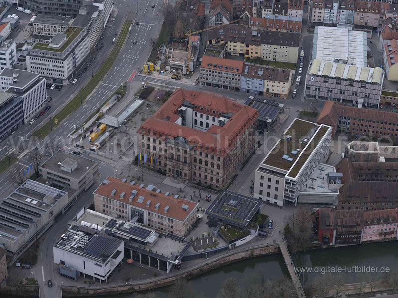 Luftaufnahme Gewerbemuseumsplatz in Nürnberg | Mittelfranken, Bayern