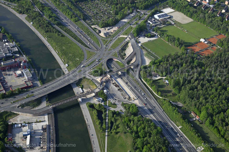 Luftaufnahme Hafenbrücken in Nürnberg | Mittelfranken, Bayern