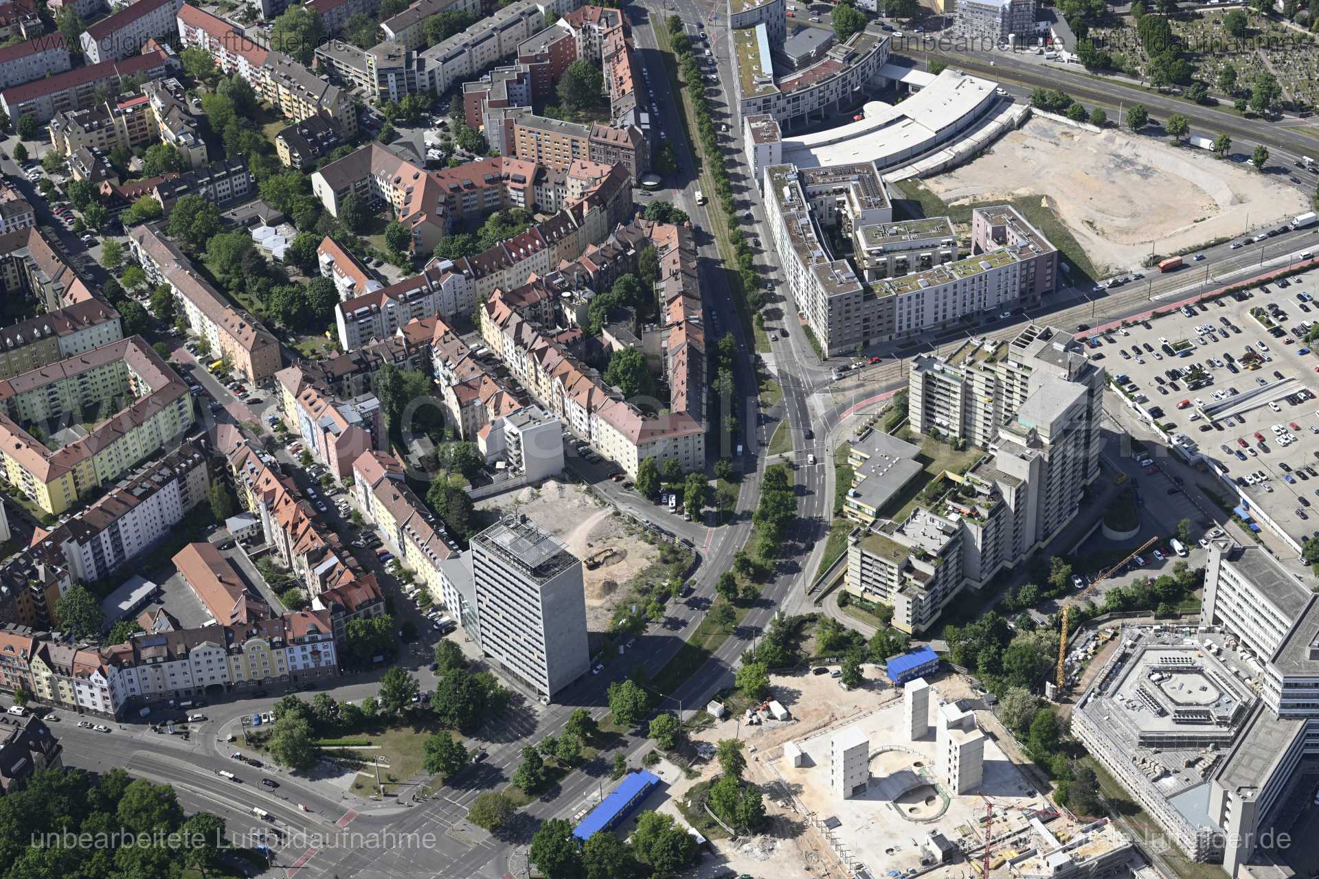 Luftaufnahme Hainstraße in Nürnberg | Mittelfranken, Bayern