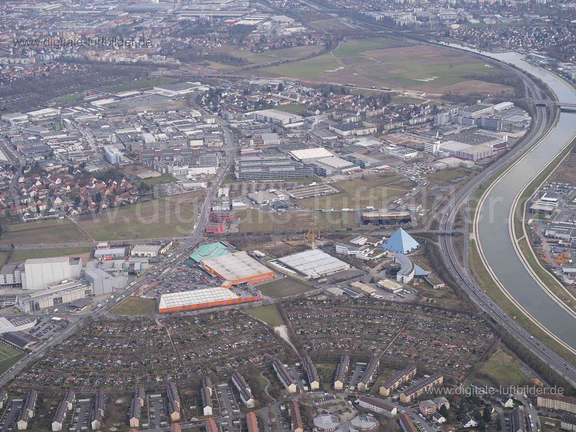 Luftaufnahme Höfener Spange in Nürnberg | Mittelfranken, Bayern