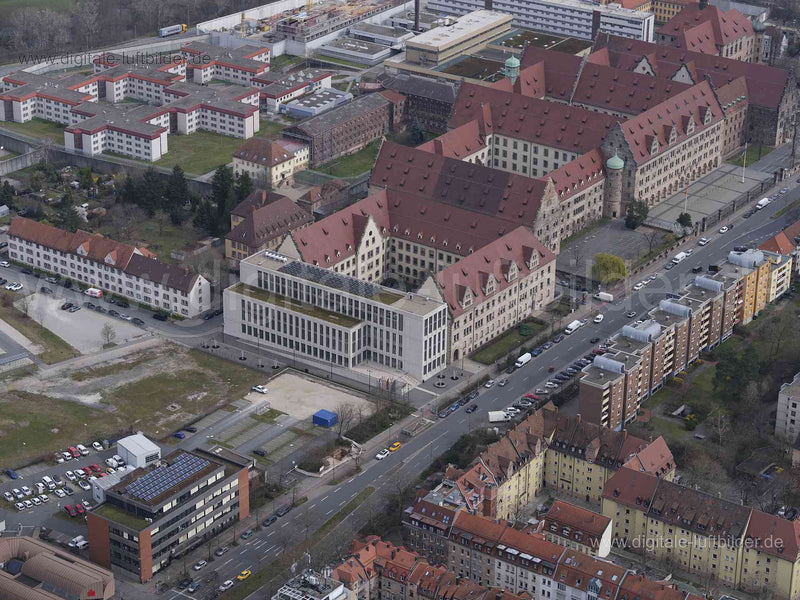 Luftaufnahme Justizpalast in Nürnberg | Mittelfranken, Bayern