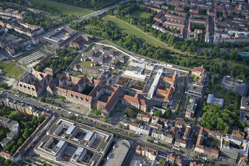 Luftaufnahme Justizpalast in Nürnberg | Mittelfranken, Bayern
