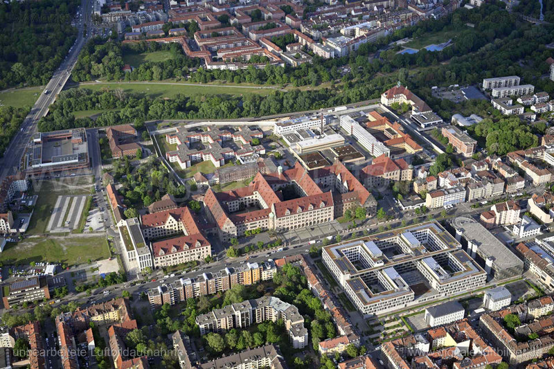 Luftaufnahme Justizpalast in Nürnberg | Mittelfranken, Bayern