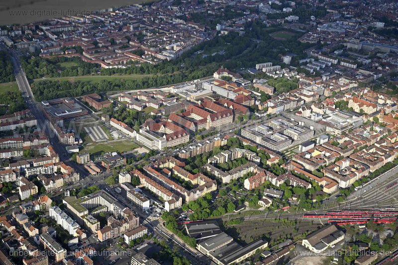 Luftaufnahme Justizpalast in Nürnberg | Mittelfranken, Bayern