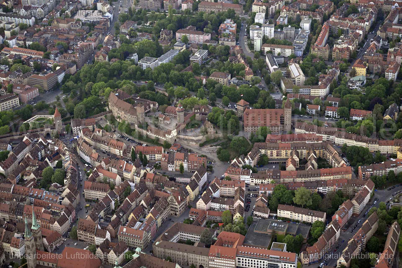 Luftaufnahme Kaiserburg in Nürnberg | Mittelfranken, Bayern