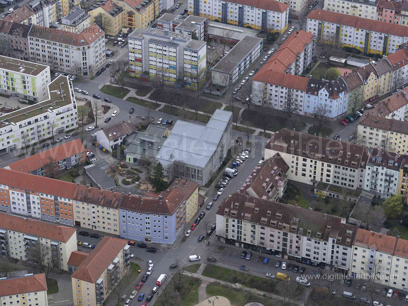 Luftaufnahme Kirche Verklärung Christi in Nürnberg | Mittelfranken, Bayern