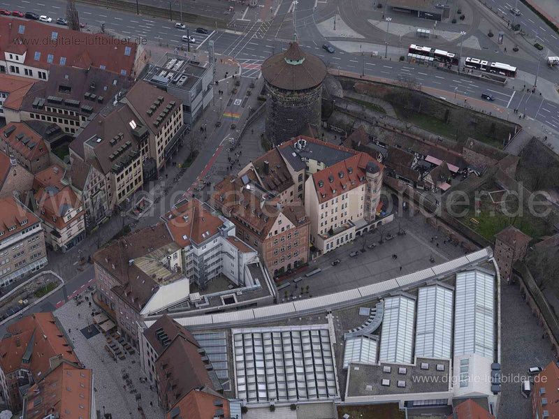 Luftaufnahme Klarissenplatz in Nürnberg | Mittelfranken, Bayern
