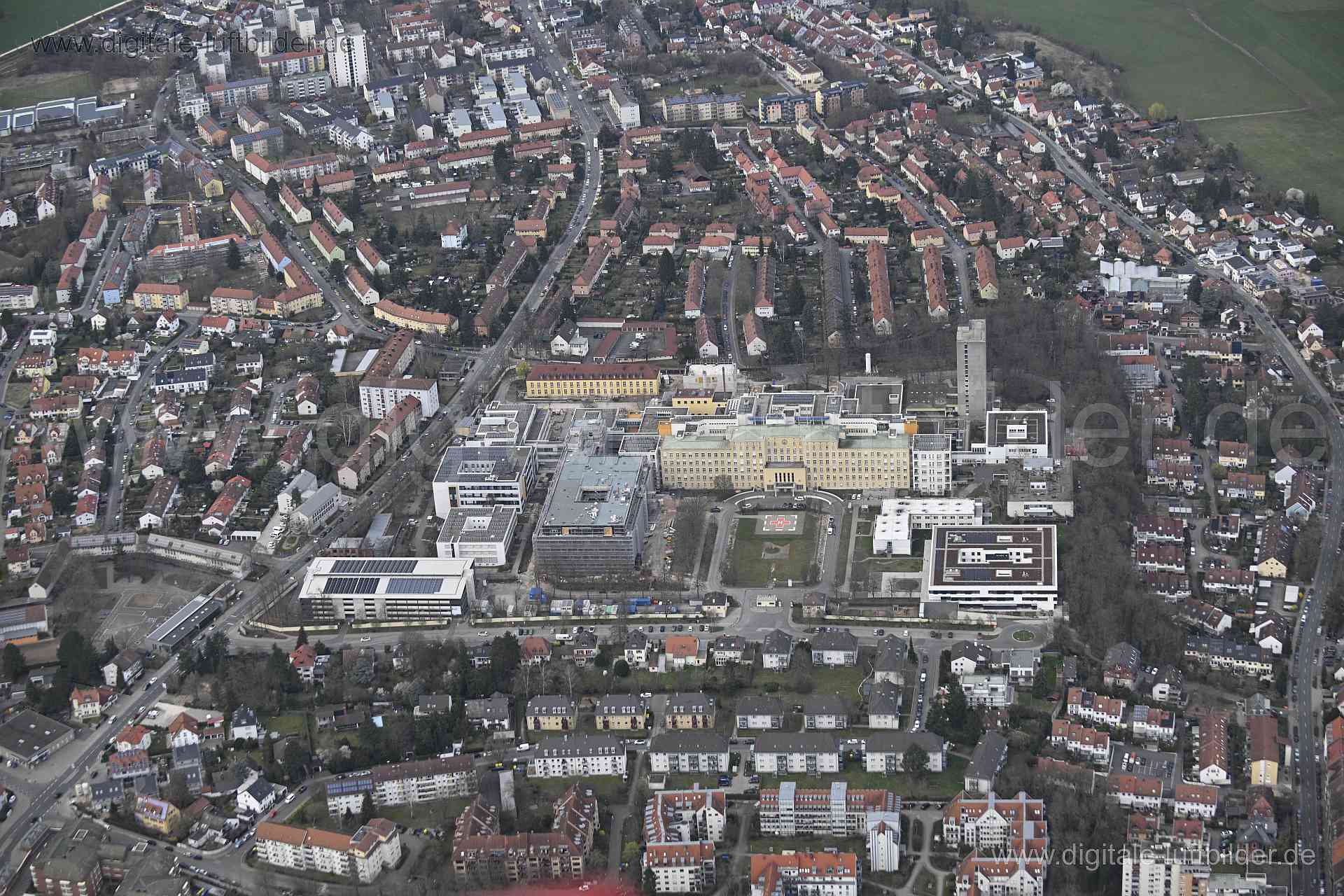 Luftaufnahme Klinikum Fürth in Nürnberg | Mittelfranken, Bayern