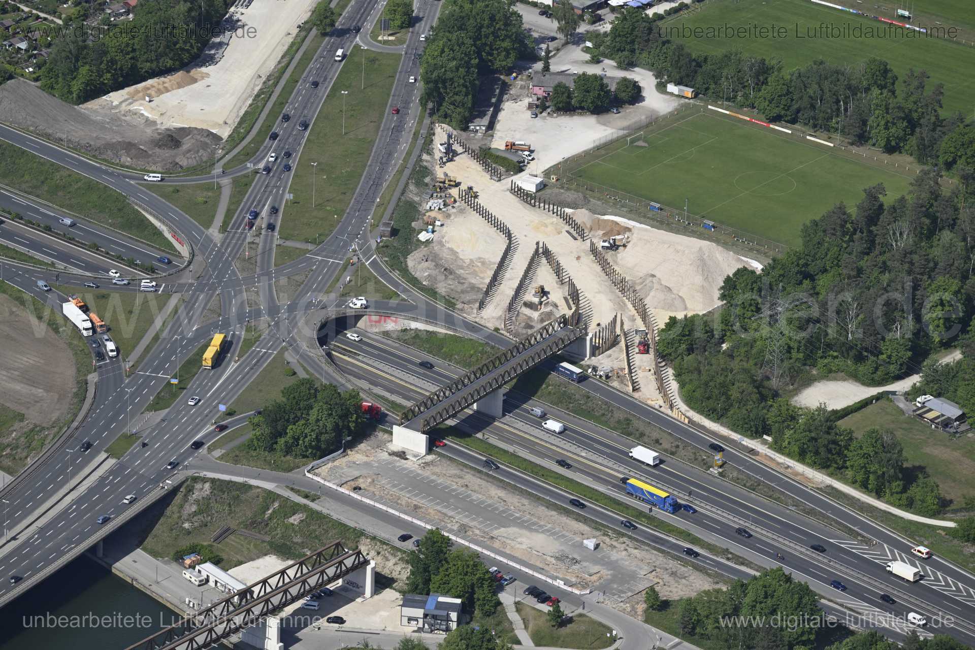 Luftaufnahme Kreuz Nürnberg Hafen in Nürnberg | Mittelfranken, Bayern
