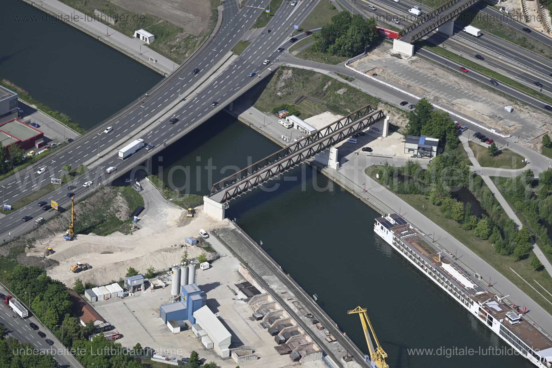 Luftaufnahme Kreuz Nürnberg Hafen in Nürnberg | Mittelfranken, Bayern
