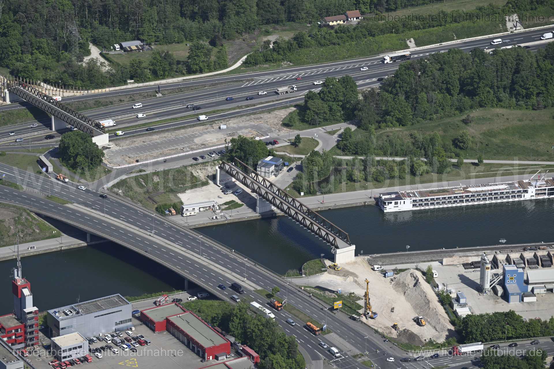 Luftaufnahme Kreuz Nürnberg Hafen in Nürnberg | Mittelfranken, Bayern