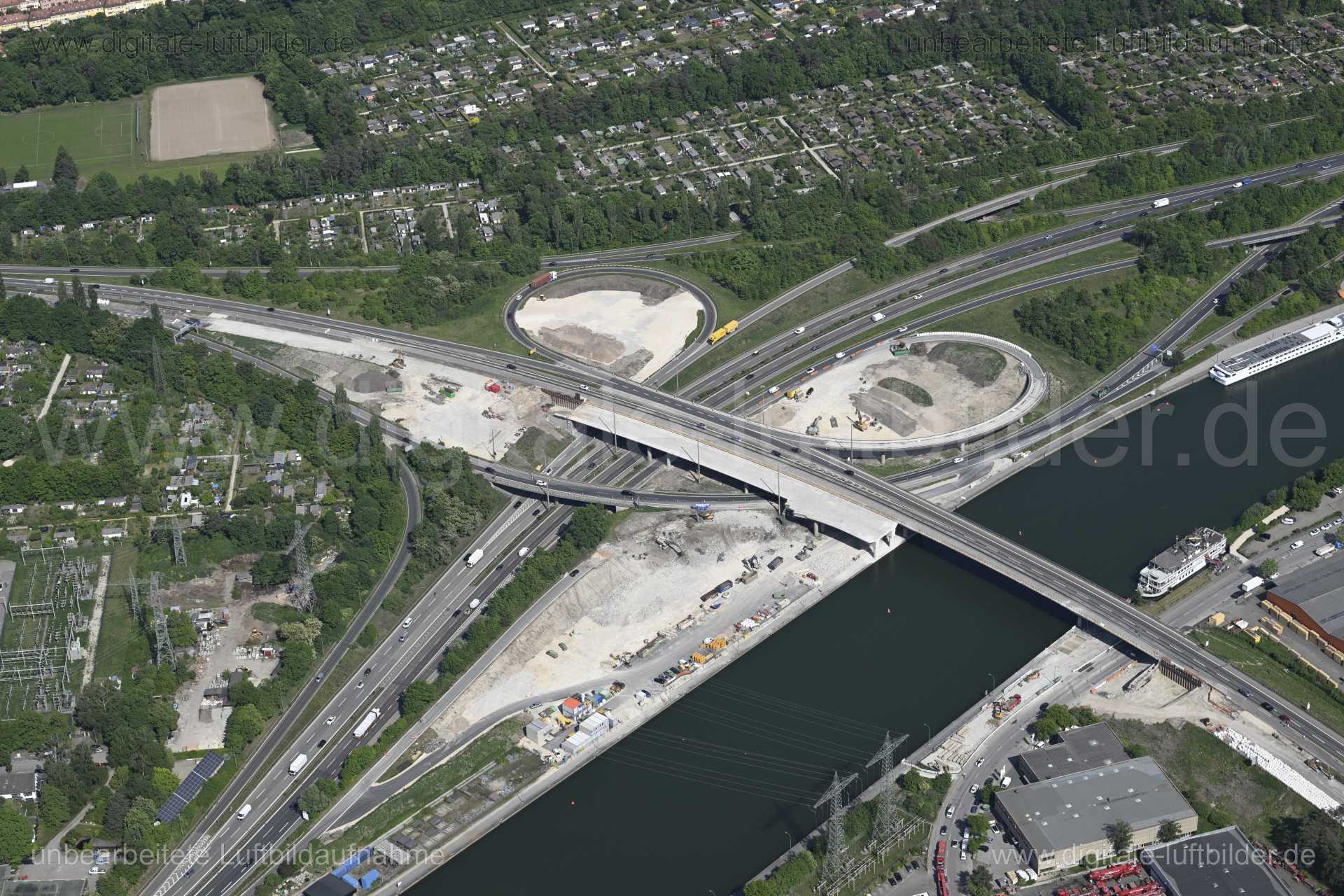 Luftaufnahme Kreuz Nürnberg Hafen in Nürnberg | Mittelfranken, Bayern