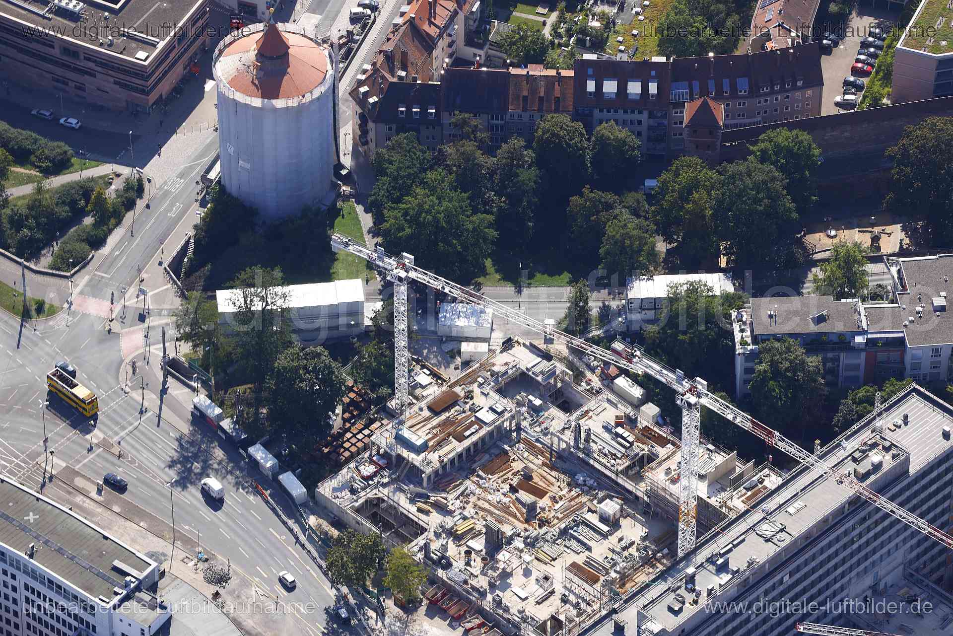 Luftaufnahme Laufer Torturm in Nürnberg | Mittelfranken, Bayern