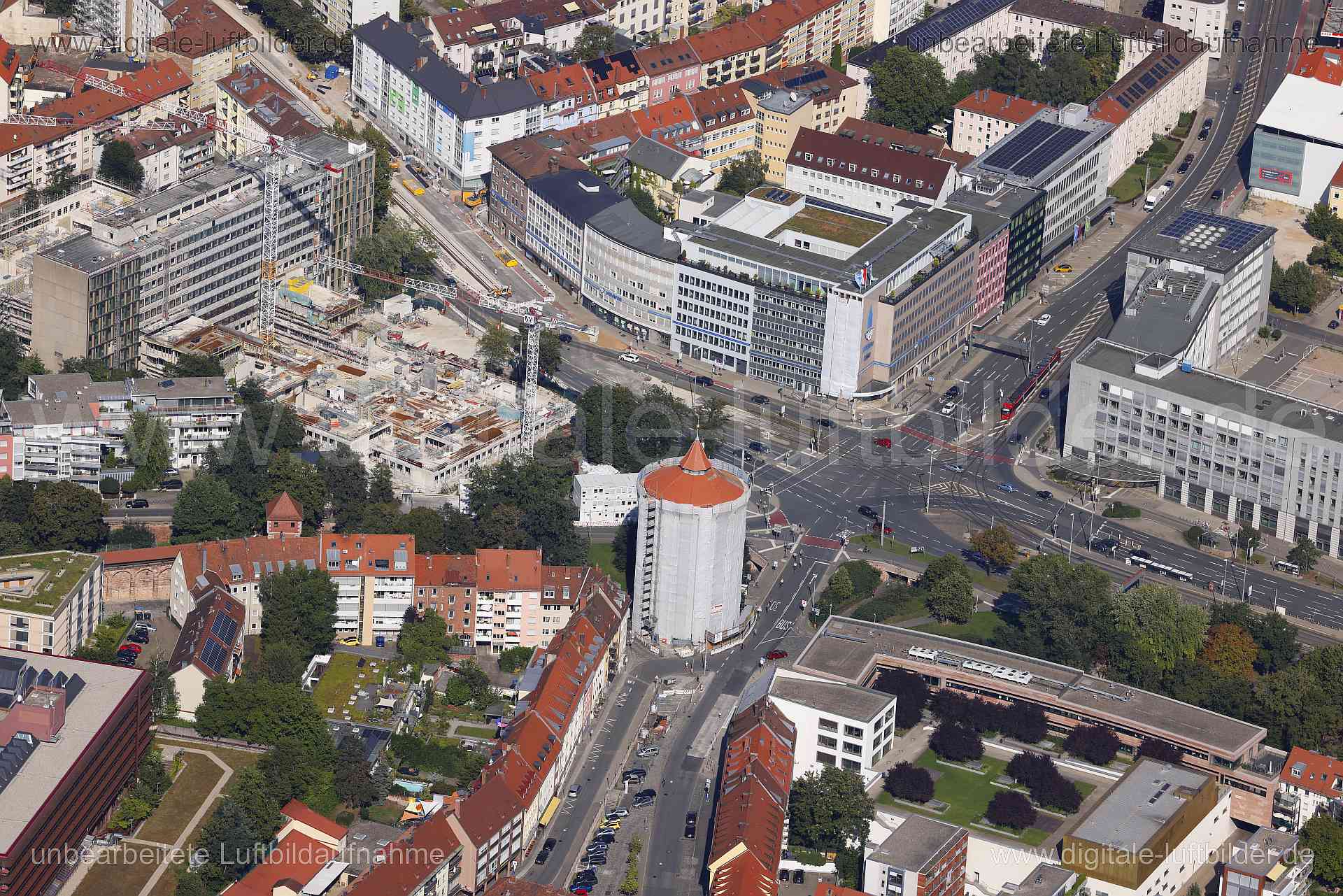 Luftaufnahme Laufer Torturm in Nürnberg | Mittelfranken, Bayern