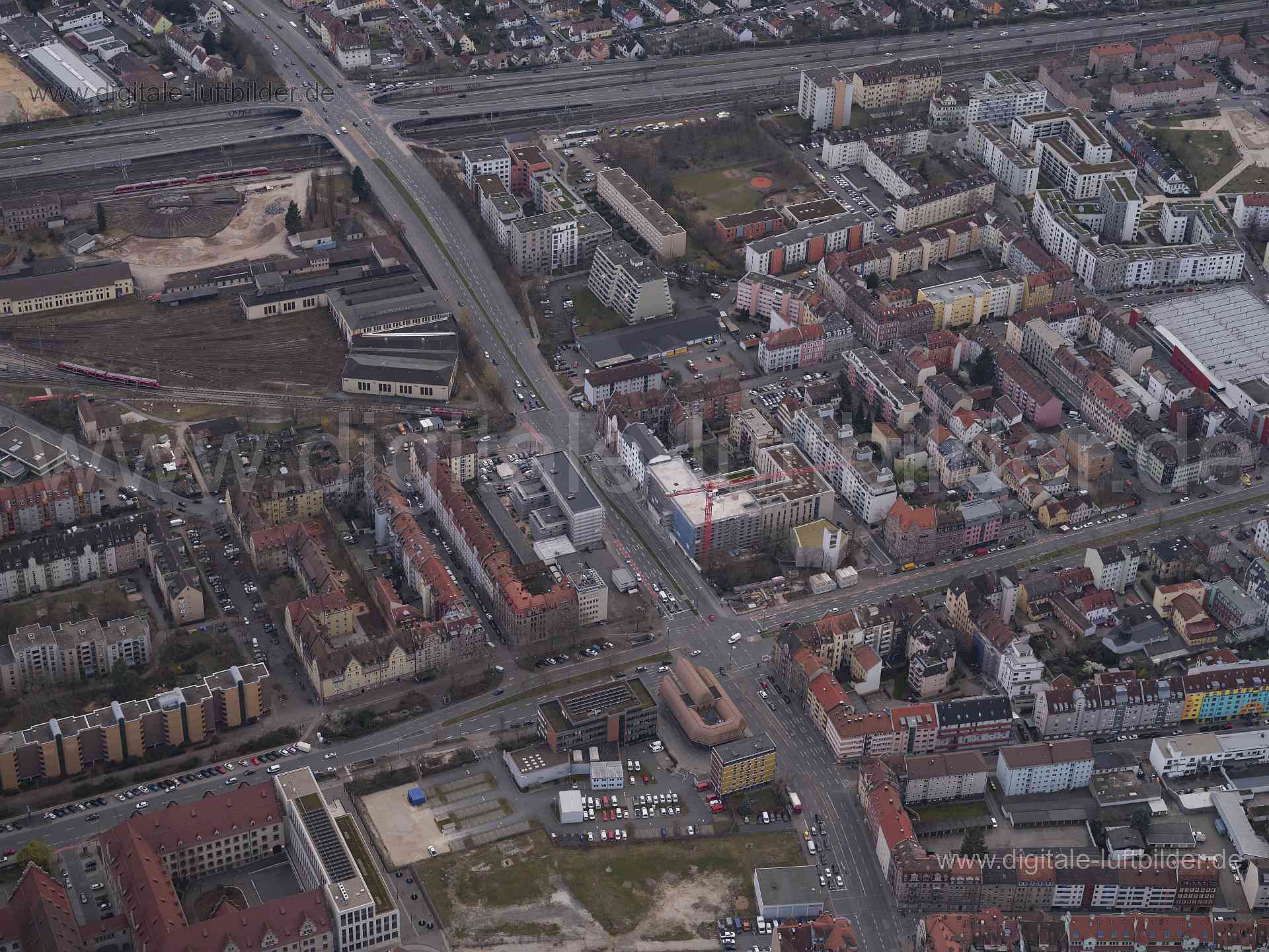 Luftaufnahme Maximilianstraße in Nürnberg | Mittelfranken, Bayern