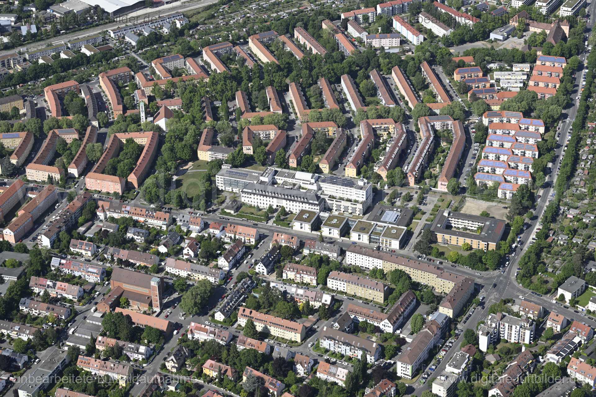 Luftaufnahme Mommsenstraße in Nürnberg | Mittelfranken, Bayern