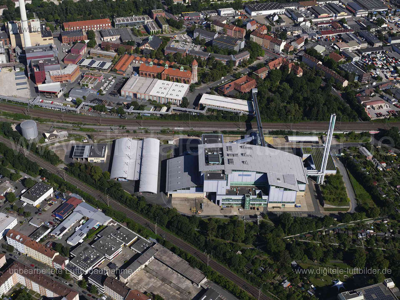 Luftaufnahme Müllverbrennungsanlage in Nürnberg | Mittelfranken, Bayern