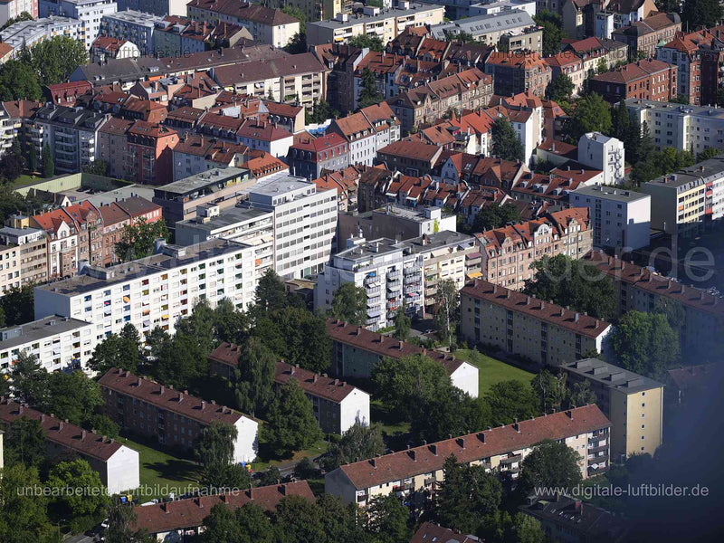 Luftaufnahme Nordstadt in Nürnberg | Mittelfranken, Bayern