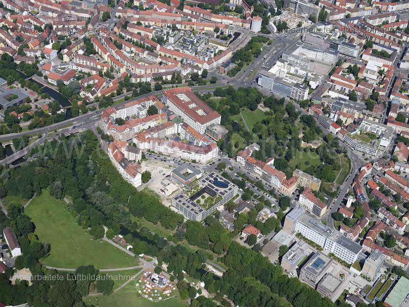 Luftaufnahme Prinzregentenufer in Nürnberg | Mittelfranken, Bayern