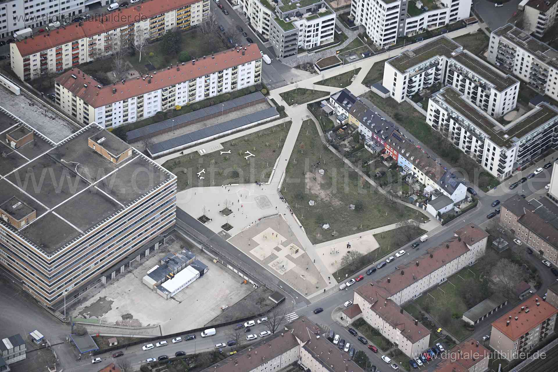 Luftaufnahme Quellepark in Nürnberg | Mittelfranken, Bayern