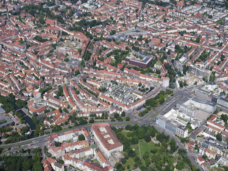 Luftaufnahme Rathenauplatz in Nürnberg | Mittelfranken, Bayern