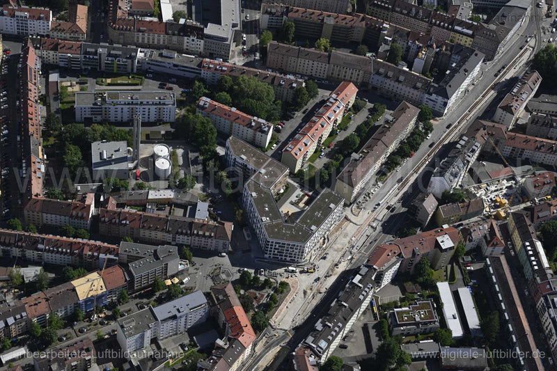 Luftaufnahme Rennweg in Nürnberg | Mittelfranken, Bayern