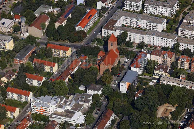 Luftaufnahme Sankt Martin Kirche in Nürnberg | Mittelfranken, Bayern