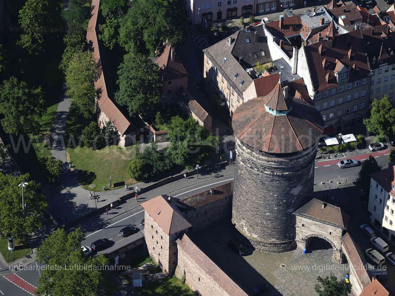Luftaufnahme Spittlertorturm in Nürnberg | Mittelfranken, Bayern