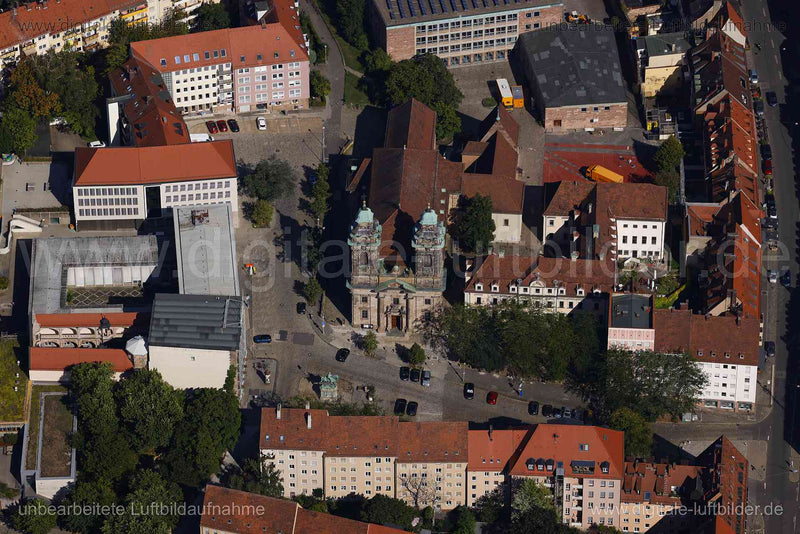 Luftaufnahme St. Egidienkirche in Nürnberg | Mittelfranken, Bayern
