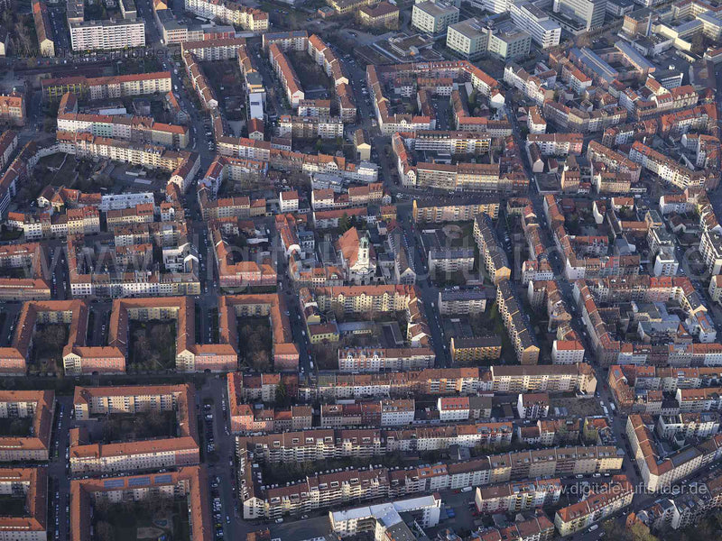 Luftaufnahme St. Johannis in Nürnberg | Mittelfranken, Bayern