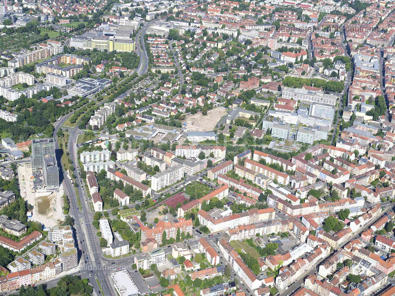 Luftaufnahme St. Johannis in Nürnberg | Mittelfranken, Bayern