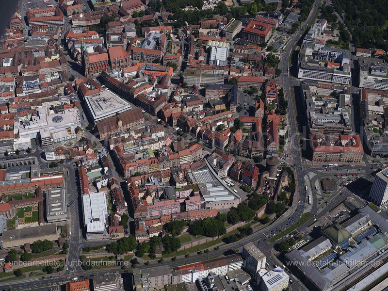 Luftaufnahme St. Lorenz in Nürnberg | Mittelfranken, Bayern
