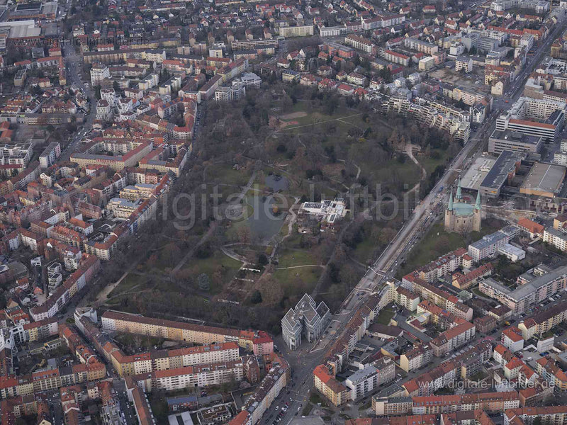 Luftaufnahme Stadtpark in Nürnberg | Mittelfranken, Bayern