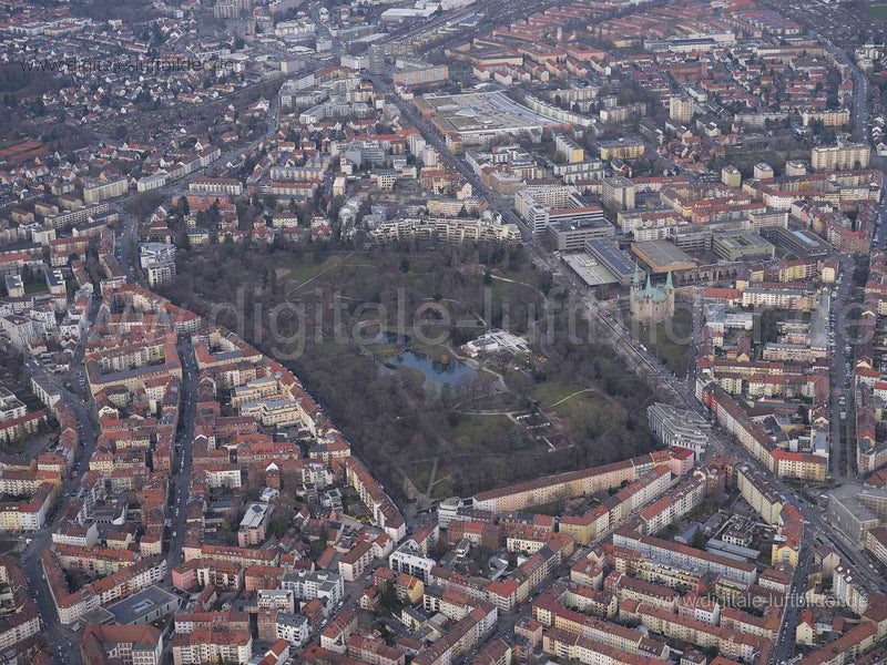 Luftaufnahme Stadtpark in Nürnberg | Mittelfranken, Bayern