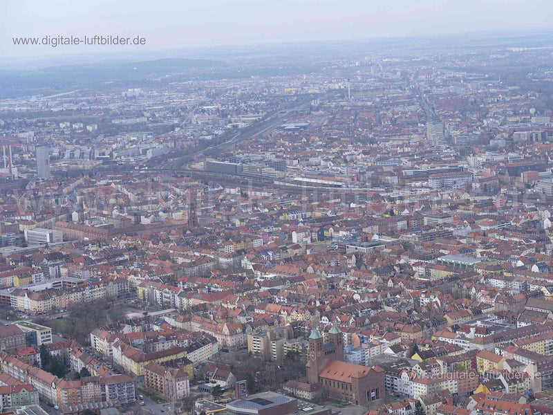 Luftaufnahme Südstadt in Nürnberg | Mittelfranken, Bayern