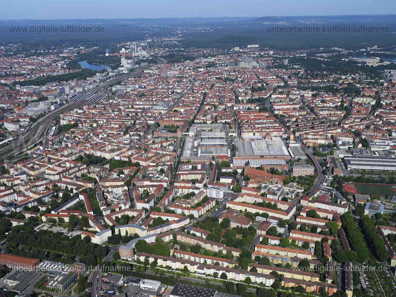 Luftaufnahme Südstadt in Nürnberg | Mittelfranken, Bayern