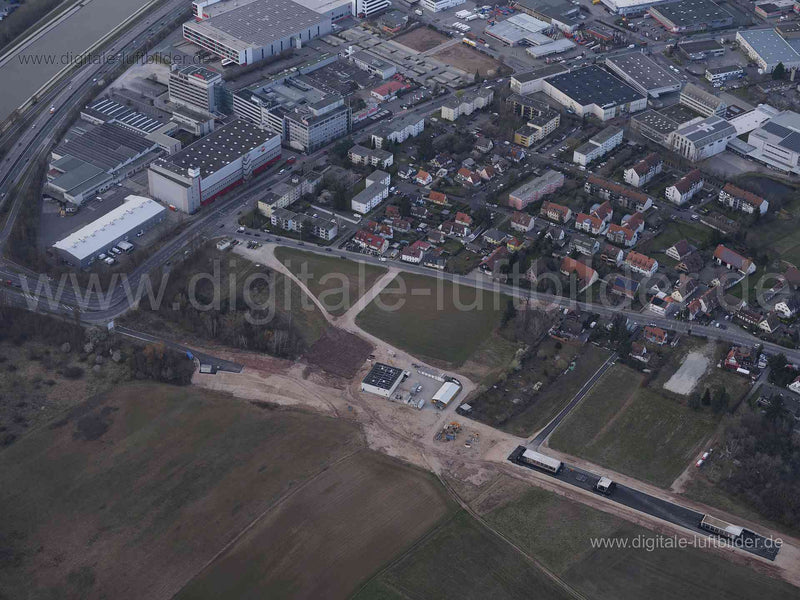 Luftaufnahme U-Bahnlinie Bauabschnitt in Nürnberg | Mittelfranken, Bayern