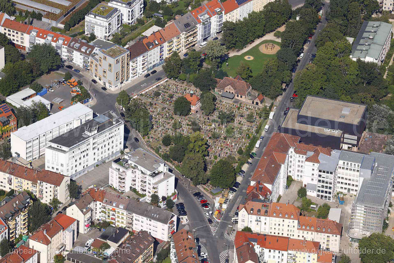 Luftaufnahme Wöhrder Friedhof in Nürnberg | Mittelfranken, Bayern