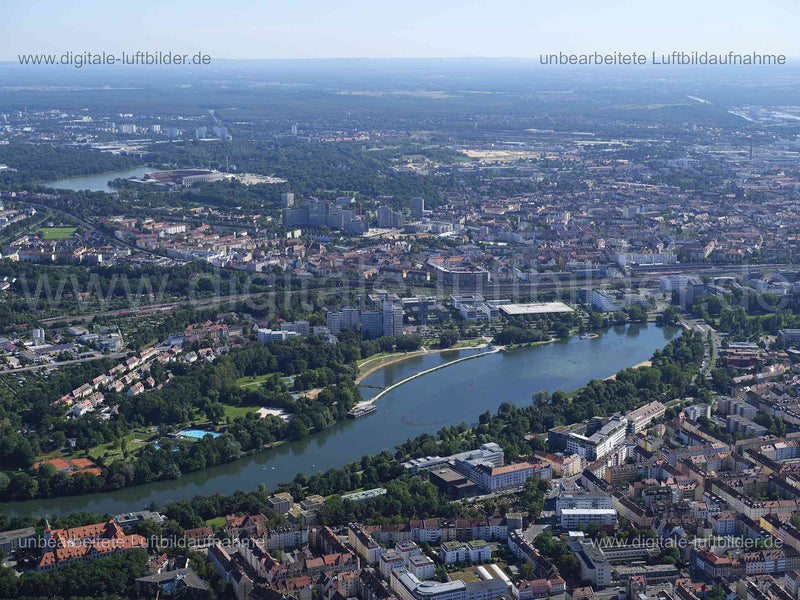 Luftaufnahme Wöhrder See in Nürnberg | Mittelfranken, Bayern