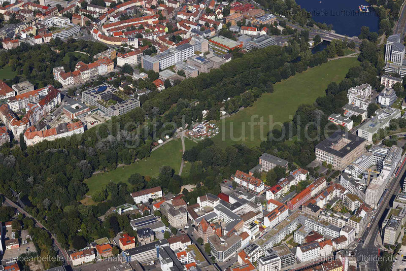 Luftaufnahme Wöhrder Wiese in Nürnberg | Mittelfranken, Bayern