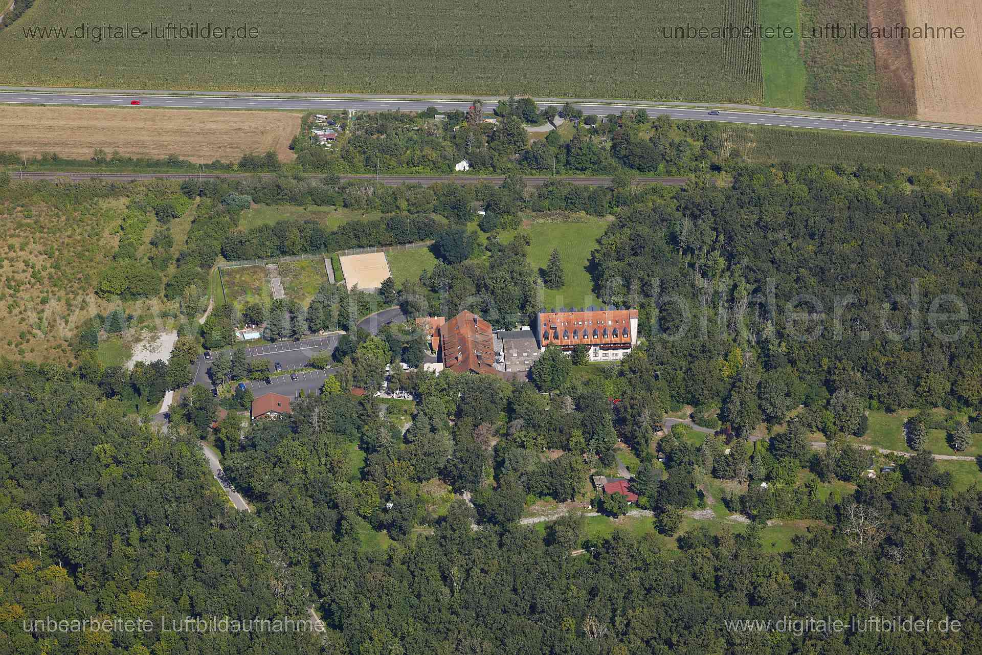 Luftaufnahme Campingplatz Polisina in Ochsenfurt | Unterfranken, Bayern