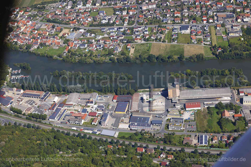 Luftaufnahme Gewerbegebiet Ochsenfurt in Ochsenfurt | Unterfranken, Bayern