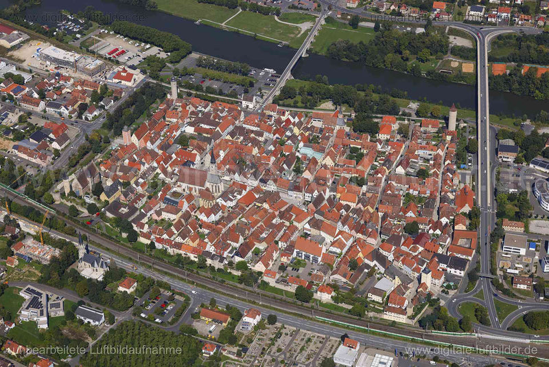 Luftaufnahme Ochsenfurt in Ochsenfurt | Unterfranken, Bayern