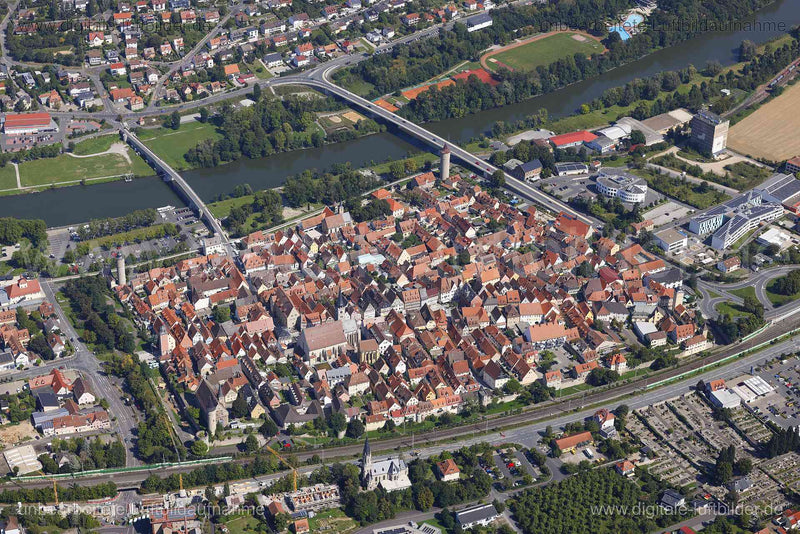 Luftaufnahme Ochsenfurt in Ochsenfurt | Unterfranken, Bayern